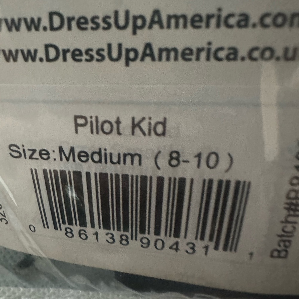 Dress Up America Pilot Costume for Kids - White and Black - Picture 3 of 3